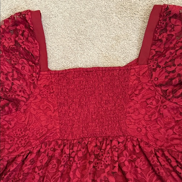 Torrid Red Lace Blouse - Picture 8 of 8